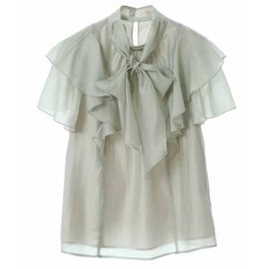 31 Sons de mode Sheer Bowtie Ruffle Sleeve Blouse